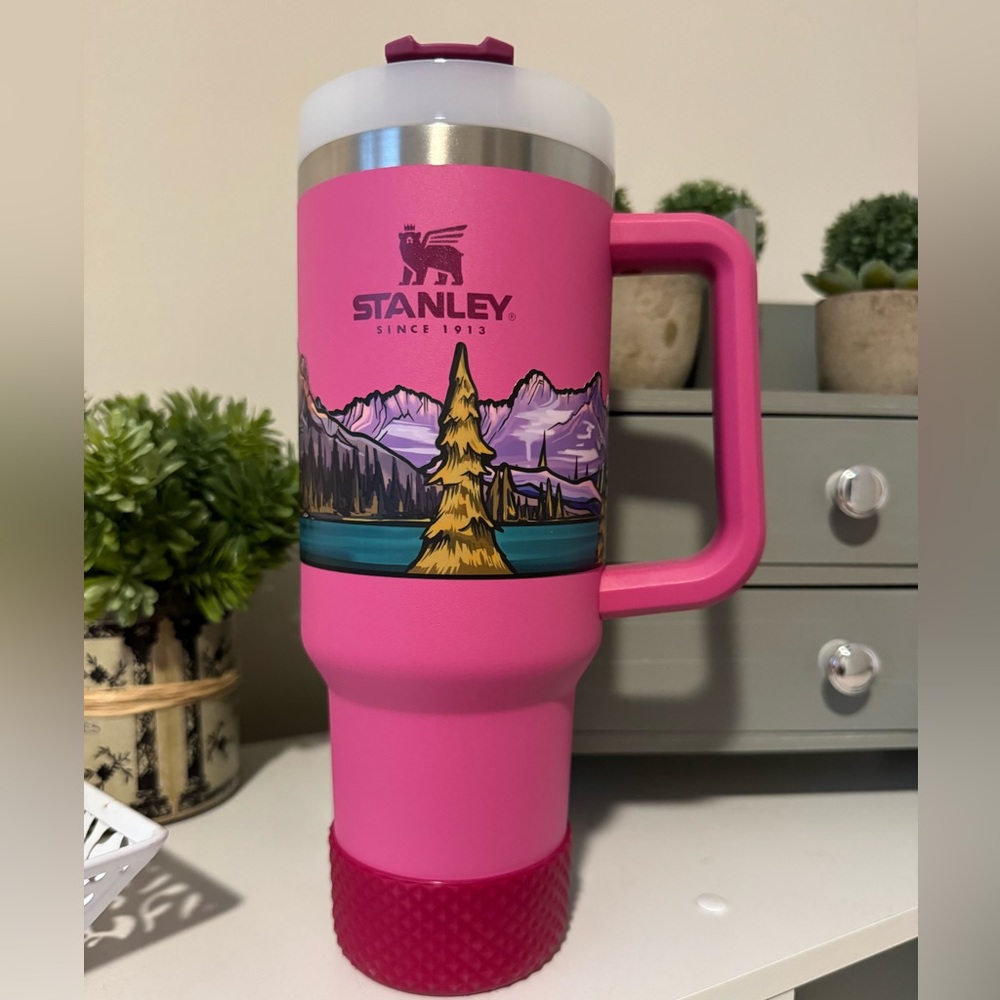 Stanley OG Azalea Landscape Limited Edition Adventure Quencher Tumbler 40oz
